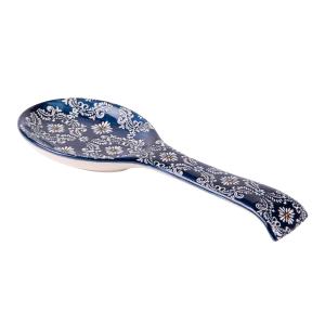 Repose cuillère 23x9   bleu en grès