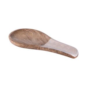 Repose cuillère   25x12 cm blanc en bois