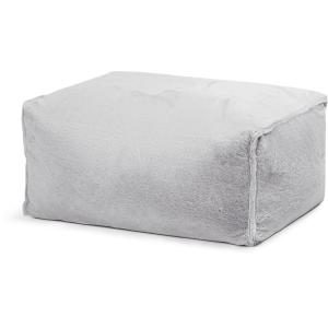 Repose-pied d'intérieur aspect fourrure gris clair 55x65x30…