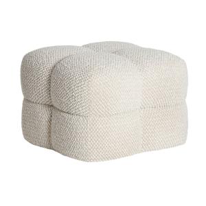 Repose- pied en polyester beige  en 56x56x42 cm