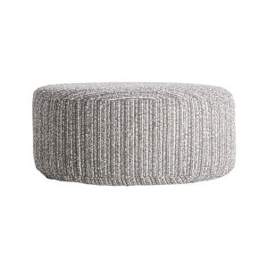 Repose- pied en polyester gris marbré 80x80x36 cm