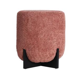 Repose- pied en polyester rose  en 41x41x47 cm