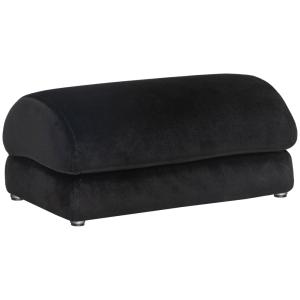 Repose-pied sous bureau coussin en mousse tissu velours noir