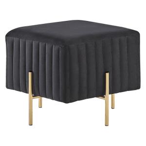Repose-pied velours noir