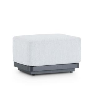 Repose pieds de jardin en aluminium anthracite