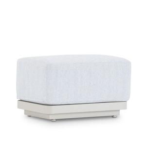Repose pieds de jardin en aluminium beige