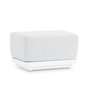Repose pieds de jardin en aluminium blanc