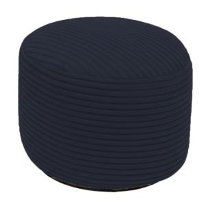 Repose-pieds déhoussable en velours côtelé 55x30 cm bleu fo…