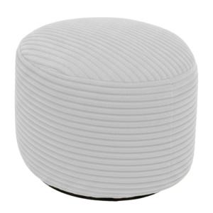 Repose-pieds déhoussable en velours côtelé 55x30 cm gris cl…