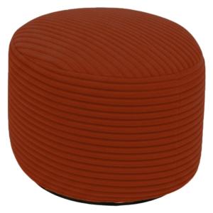 Repose-pieds déhoussable en velours côtelé 55x30 cm rouge b…