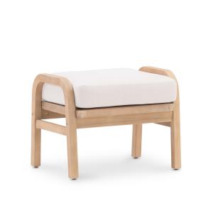 Repose-pieds en bois d'acacia avec coussin