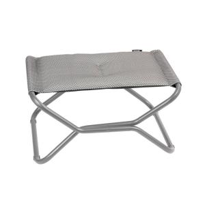 Repose-pieds matelassé pliant en acier gris L51xl66xH35