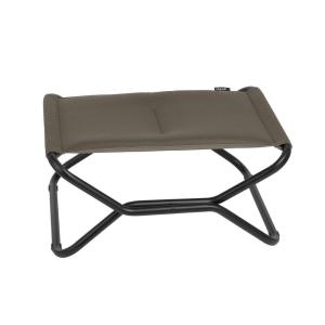 Repose-pieds matelassé pliant en acier marron L51xl66xH35