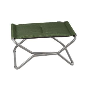Repose-pieds matelassé pliant en acier vert L51xl66xH35