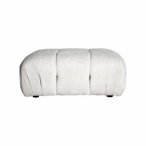 Repose-pieds module canapé en polyester blanc cassé 93x93x4…