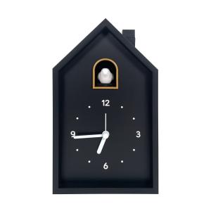 Réveil coucou maison noir 12.5x6.5x21.5cm