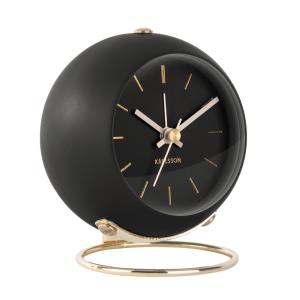 Réveil globe noir