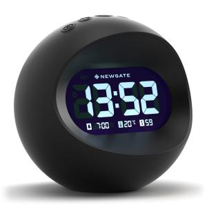 Réveil LCD acrylique en noir