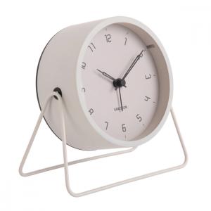 Réveil métal gris diam 13cm