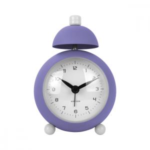 Réveil métal violet h13cm