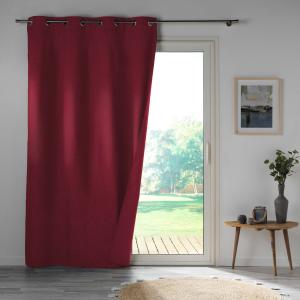Rideau 100% occultant en microfibre polyester bordeaux 260…