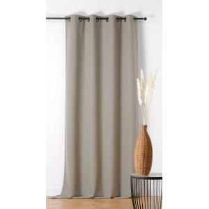 Rideau 100% occultant taupe  135x260cm