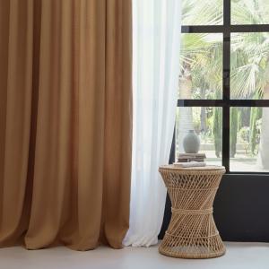 Rideau 100% Polyester Terre cuite 140x270 cm