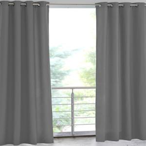 Rideau 135x240 gris en polyester