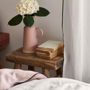 Rideau à Fronceur en Lin 100% lavé légèrement froissé Beige…