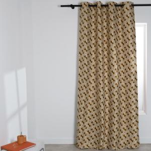 Rideau à oeillet épais tissé jacquard motifs abstraits bico…
