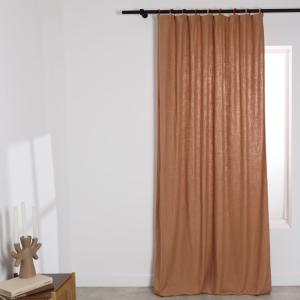 Rideau à œillets bicolores en textile épais pêche, 140x250…