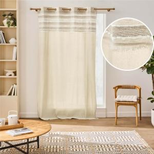 Rideau à œillets coton uni naturel 140x240cm