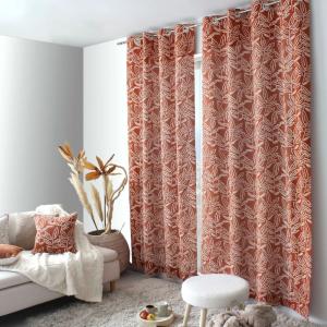 Rideau à oeillets en coton recyclé chambray coton/polyester…