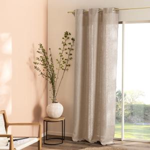 Rideau à œillets en pur lin lavé Lin 150x280cm