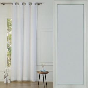 Rideau à oeillets gaze de coton blanc 140x240