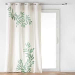 Rideau à oeillets nymphea imprimé coton/polyester naturel 1…