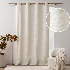 Rideau à œillets – Polycoton imprimé - 140x240cm - Ecru