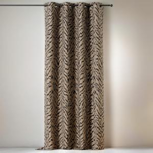 Rideau à oeillets tigre coton/polyester marron brun 140x240…