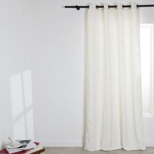 Rideau à œillets tissé jacquard à motifs floraux, 140x250 (…