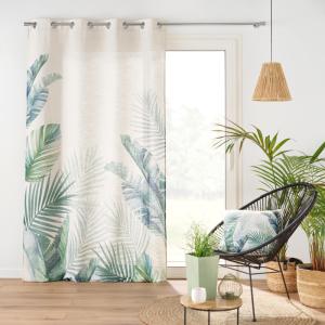 Rideau à œillets tropical 140x260cm