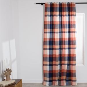 Rideau à pattes cachées en coton tissé motifs carreaux mult…
