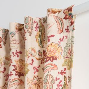 Rideau à pattes en coton multicolore à imprimé floral à l'u…