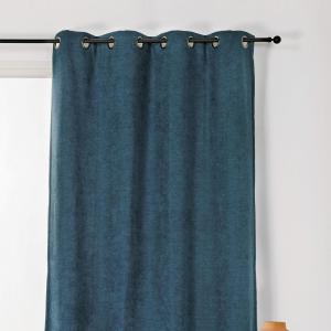 Rideau alaska isolant et 100 % occultant polyester bleu azu…