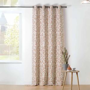 Rideau aux impressions de dessins aztèques polyester jaune…