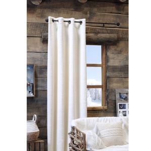 Rideau cocooning en fausse fourrure blanc