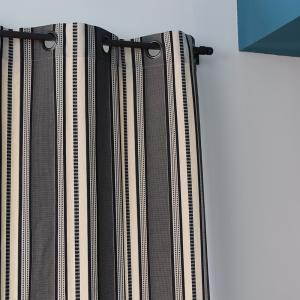 Rideau coton Noir 150x250 cm