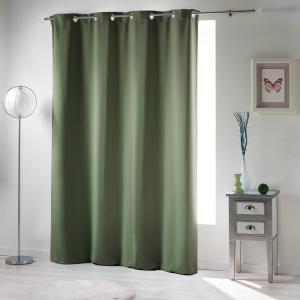 Rideau court occultant 90 % adapté radiateur polyester kaki…