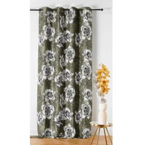 Rideau d'ameublement aux impressions florales jacquard oliv…