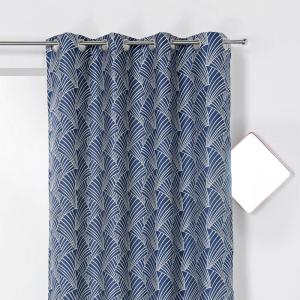 Rideau d'ameublement imprimé art déco polyester bleu 135x25…