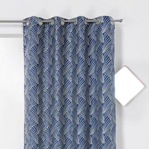 Rideau d'ameublement imprimé art déco polyester bleu 250 x…